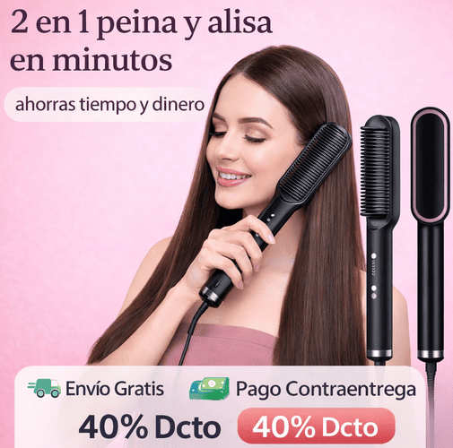 ¡Cepillo Alisador Ionic-PEINA Y ALISA EN 1 SOLO PASO!